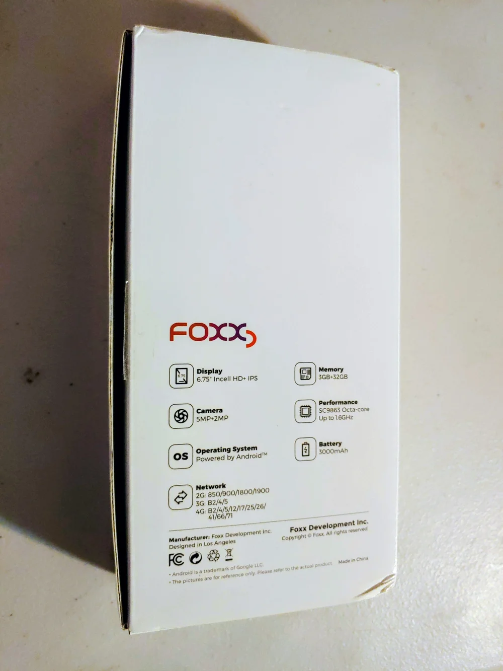 New Fox A67L Smartphone with Blue Display